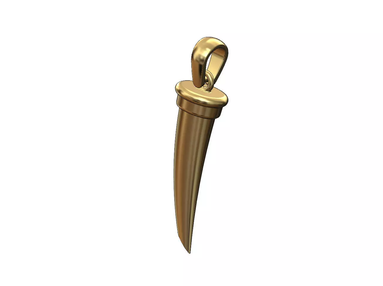 Bull horn pendant and charm 3D print model