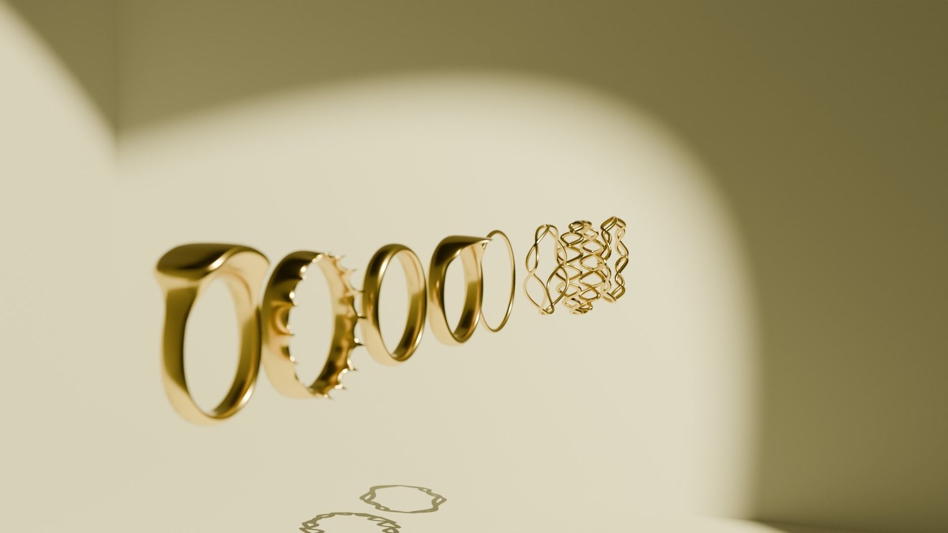 SIMPLE RINGS COLLECTION 3D print model_2