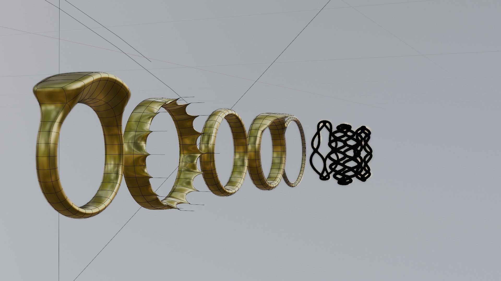 SIMPLE RINGS COLLECTION 3D print model_4