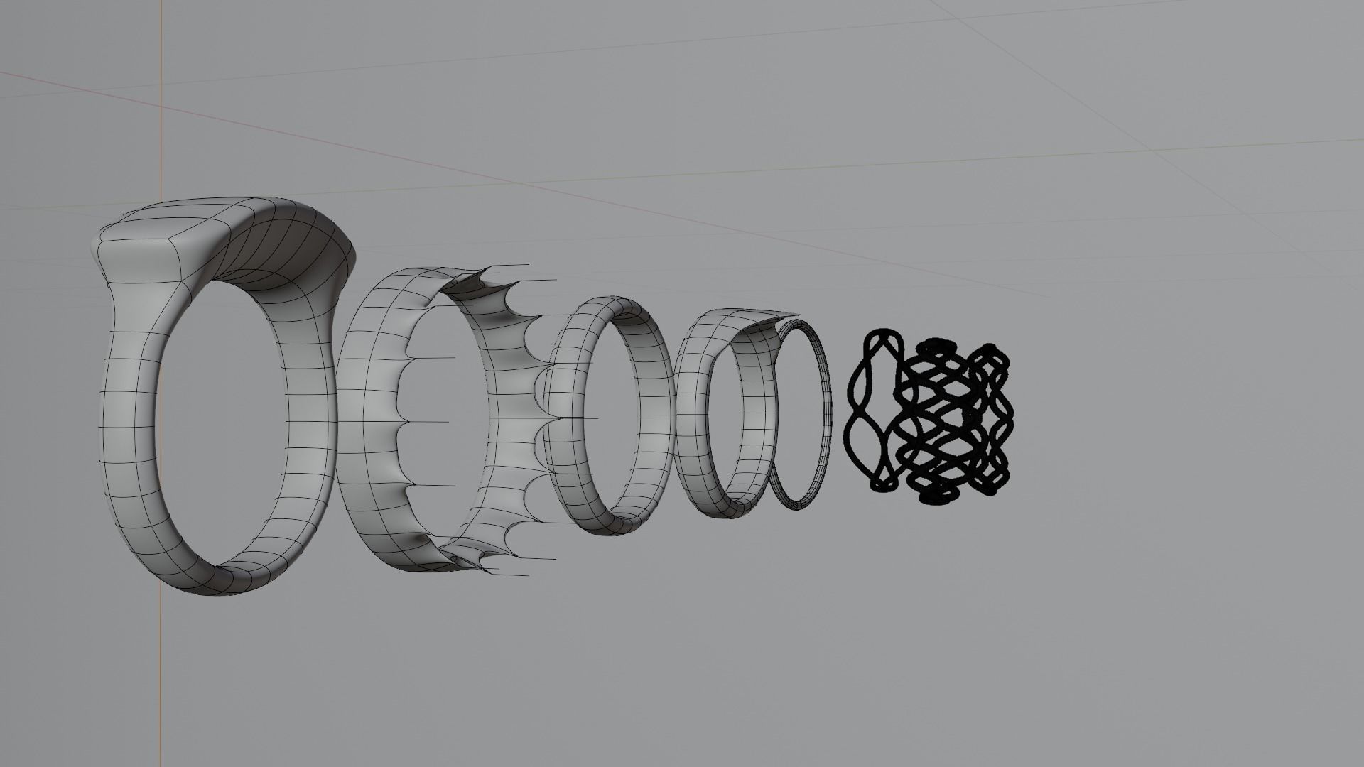 SIMPLE RINGS COLLECTION 3D print model_3