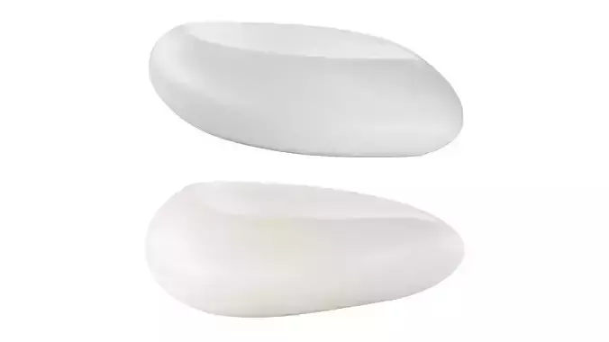 Westwing Collection Pietra organic oval coffee table 