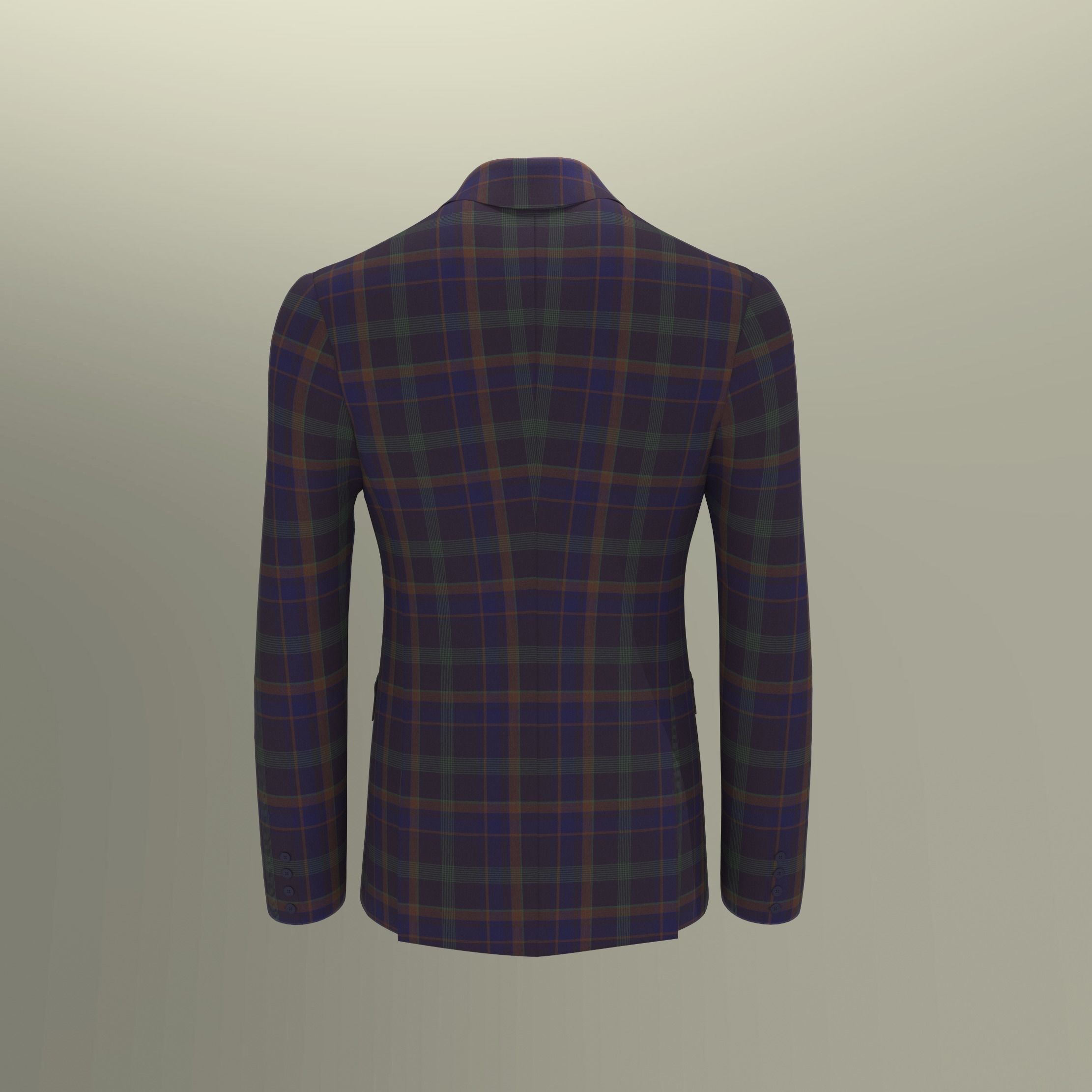 Men suit jacket blazer Clo3d Marvelous Designer 3D model_4