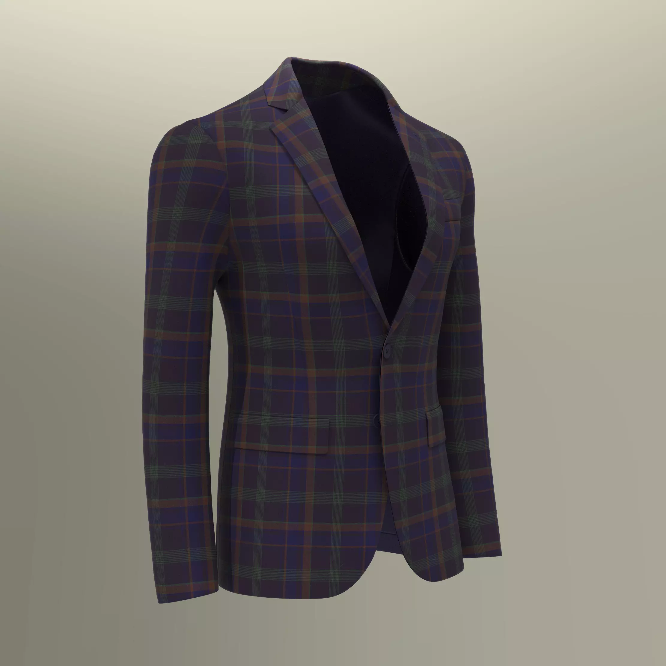 Men suit jacket blazer Clo3d Marvelous Designer 3D model_0