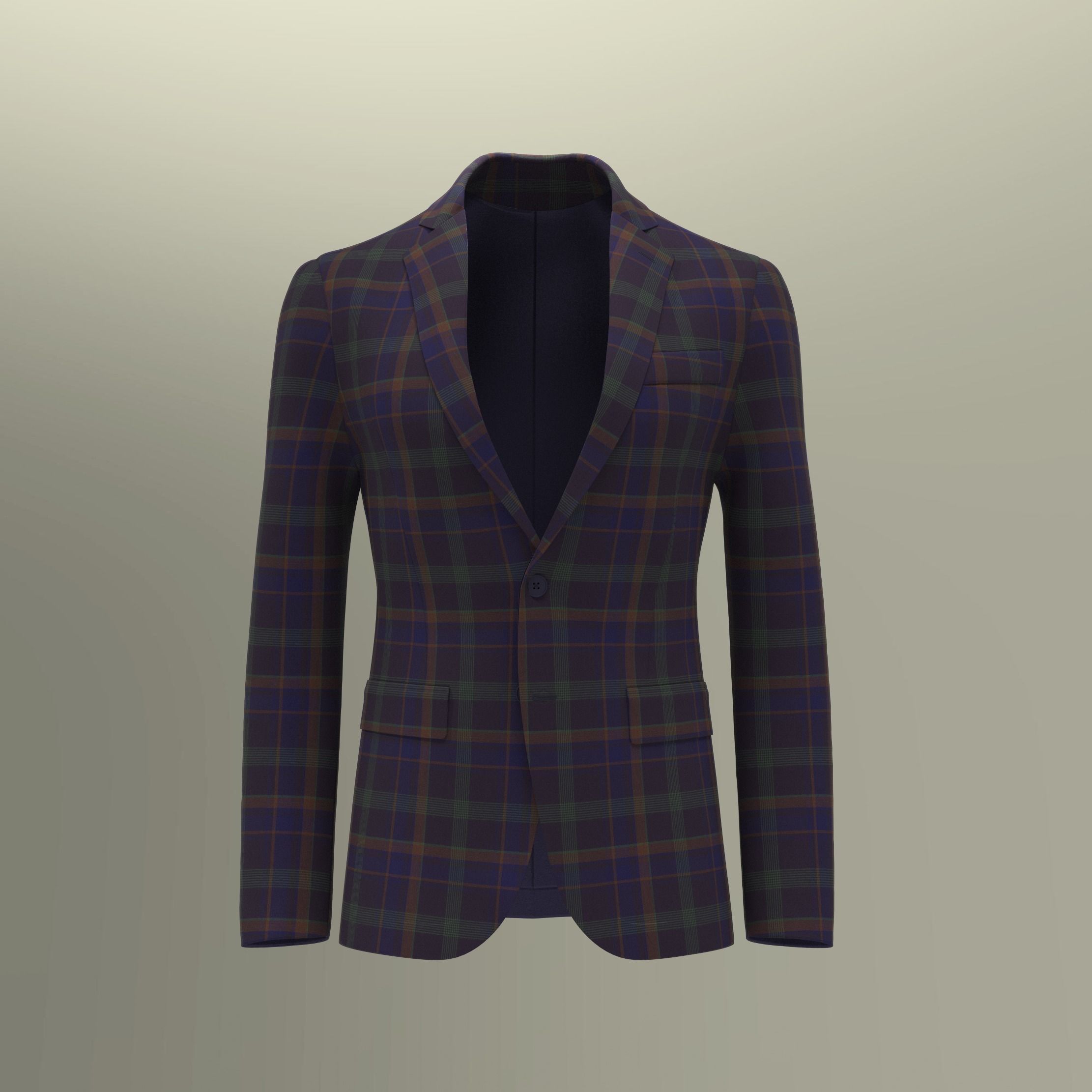 Men suit jacket blazer Clo3d Marvelous Designer 3D model_1