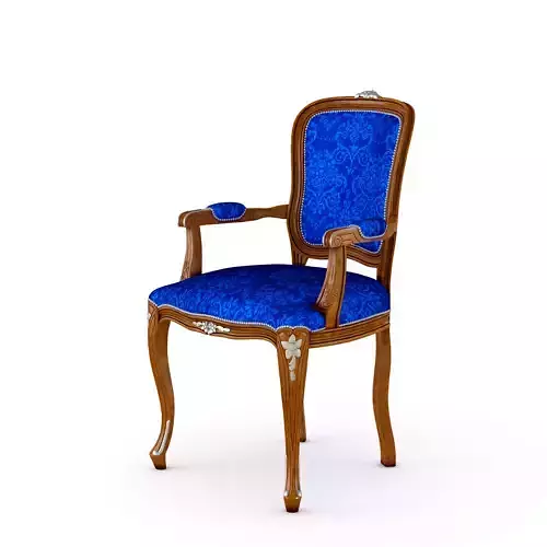  Classic Blue Damask Armchair