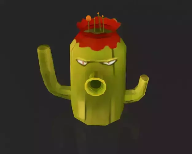 Creative Cactus Plant Low-poly 3D model