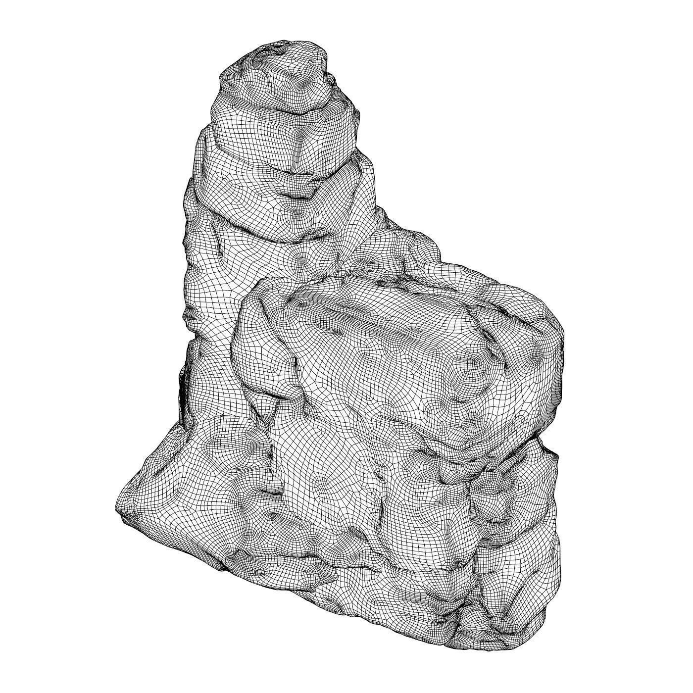 Stone Rock 03 3D model_4