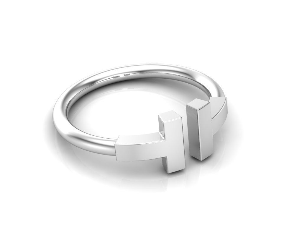 RING LETTER T 3D print model_1