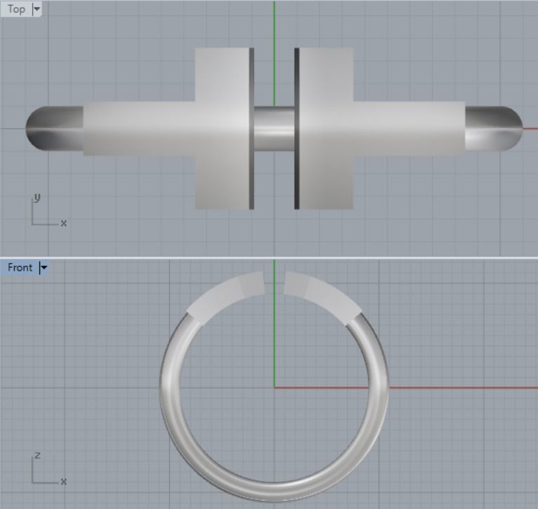 RING LETTER T 3D print model_9