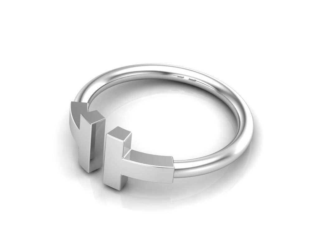RING LETTER T 3D print model_2