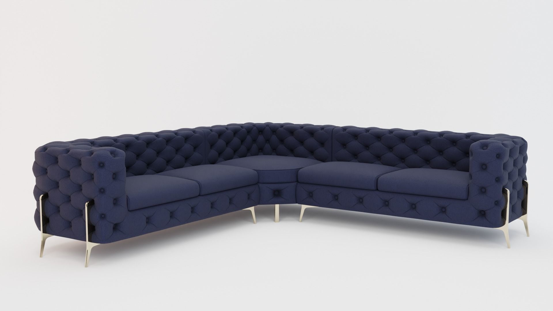 Couch 6 Sets Low-poly 3D model_1