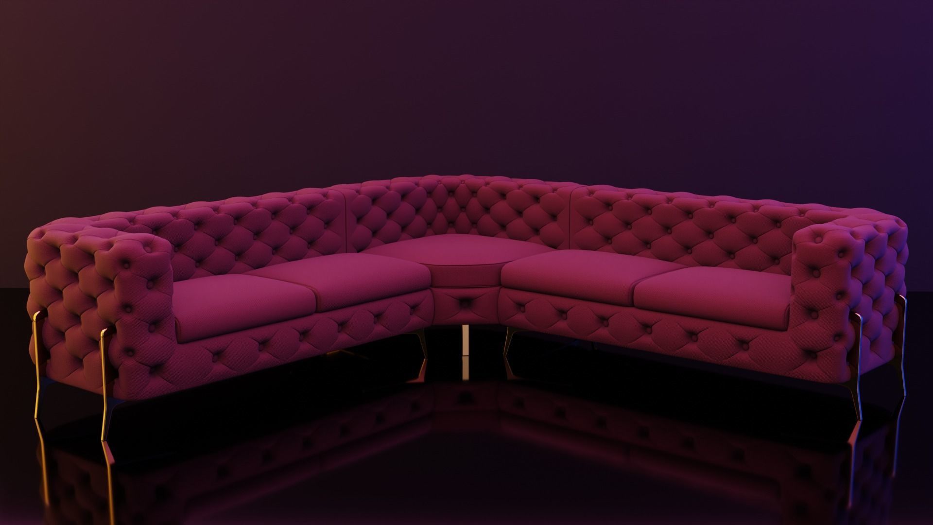 Couch 6 Sets Low-poly 3D model_13