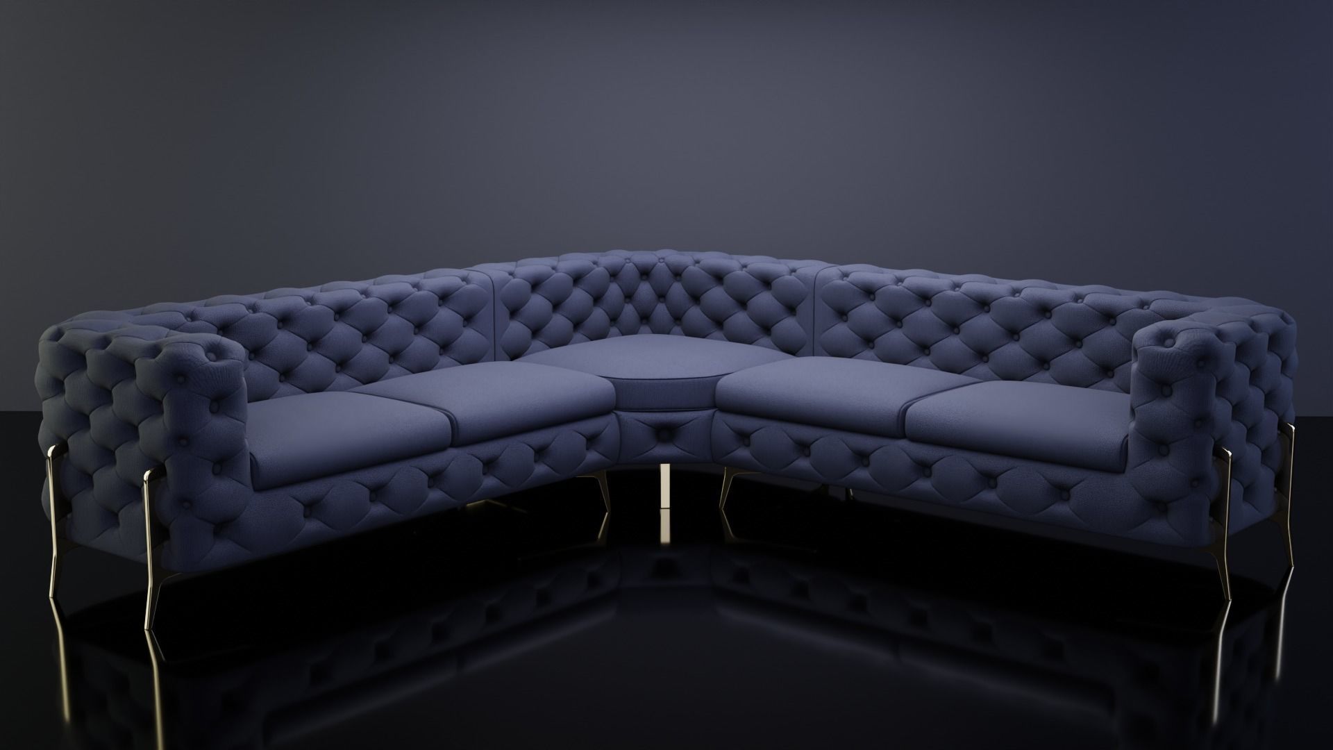 Couch 6 Sets Low-poly 3D model_16