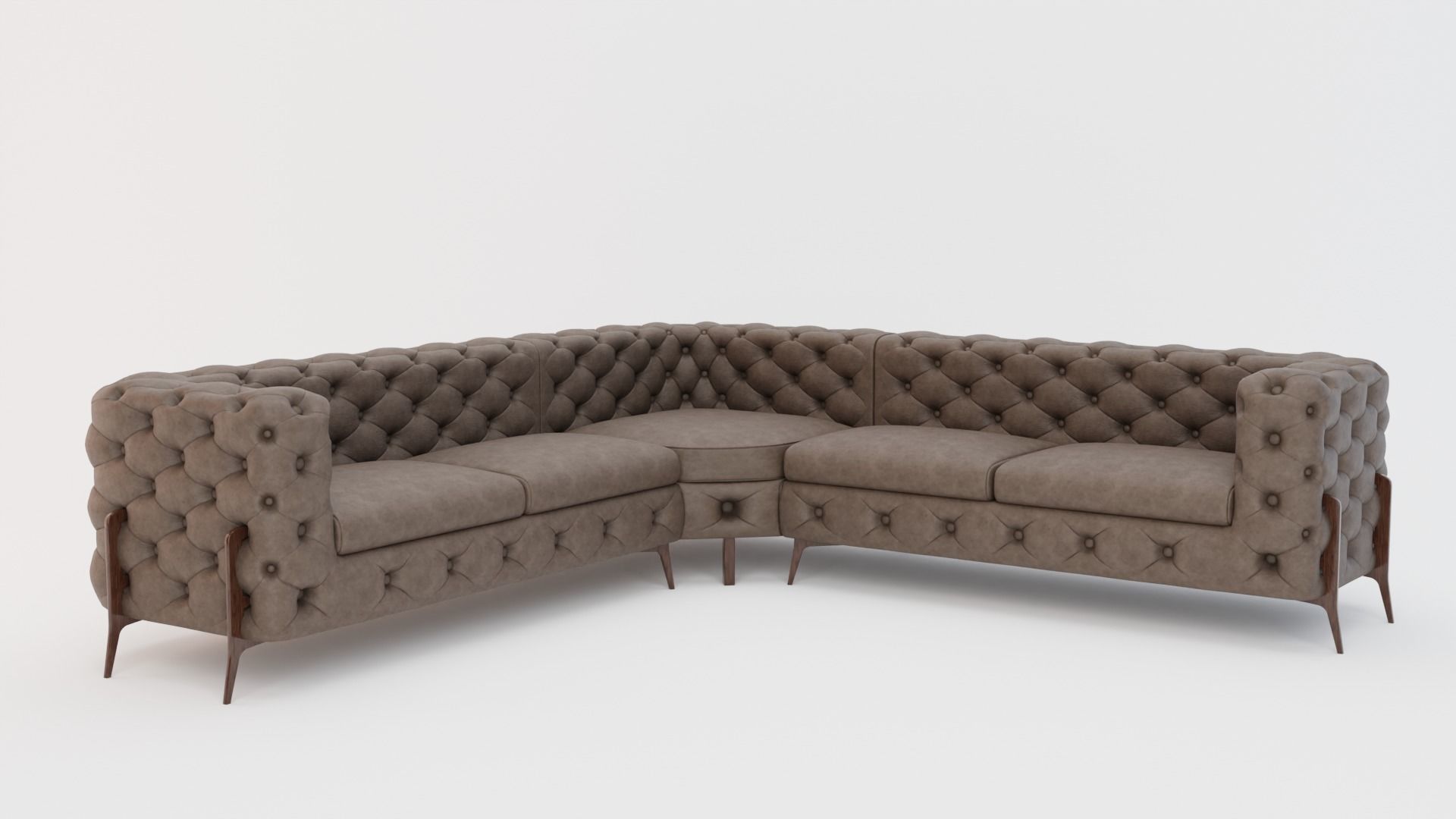 Couch 6 Sets Low-poly 3D model_2