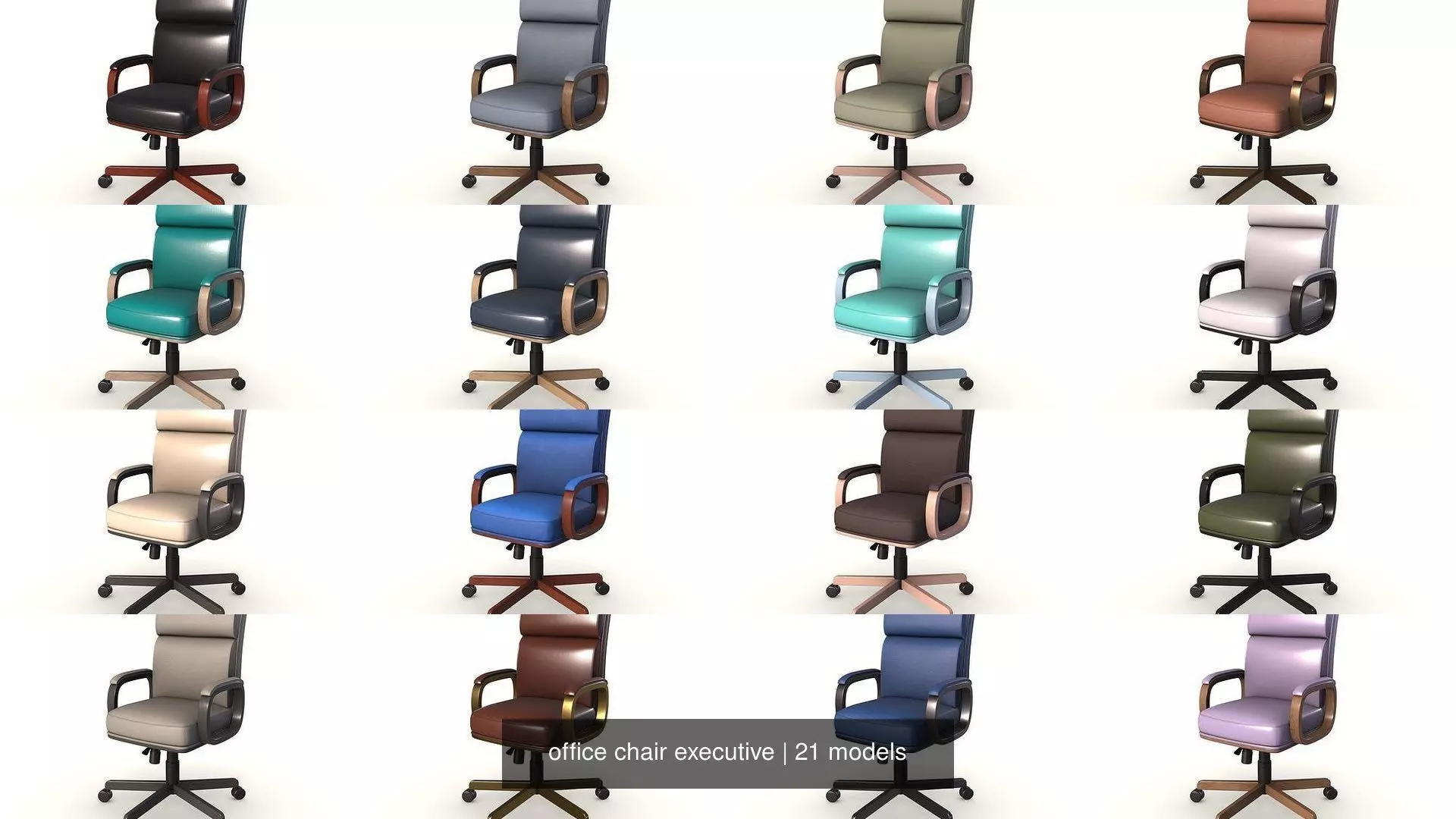 office chair executive 3D Model Collection_0