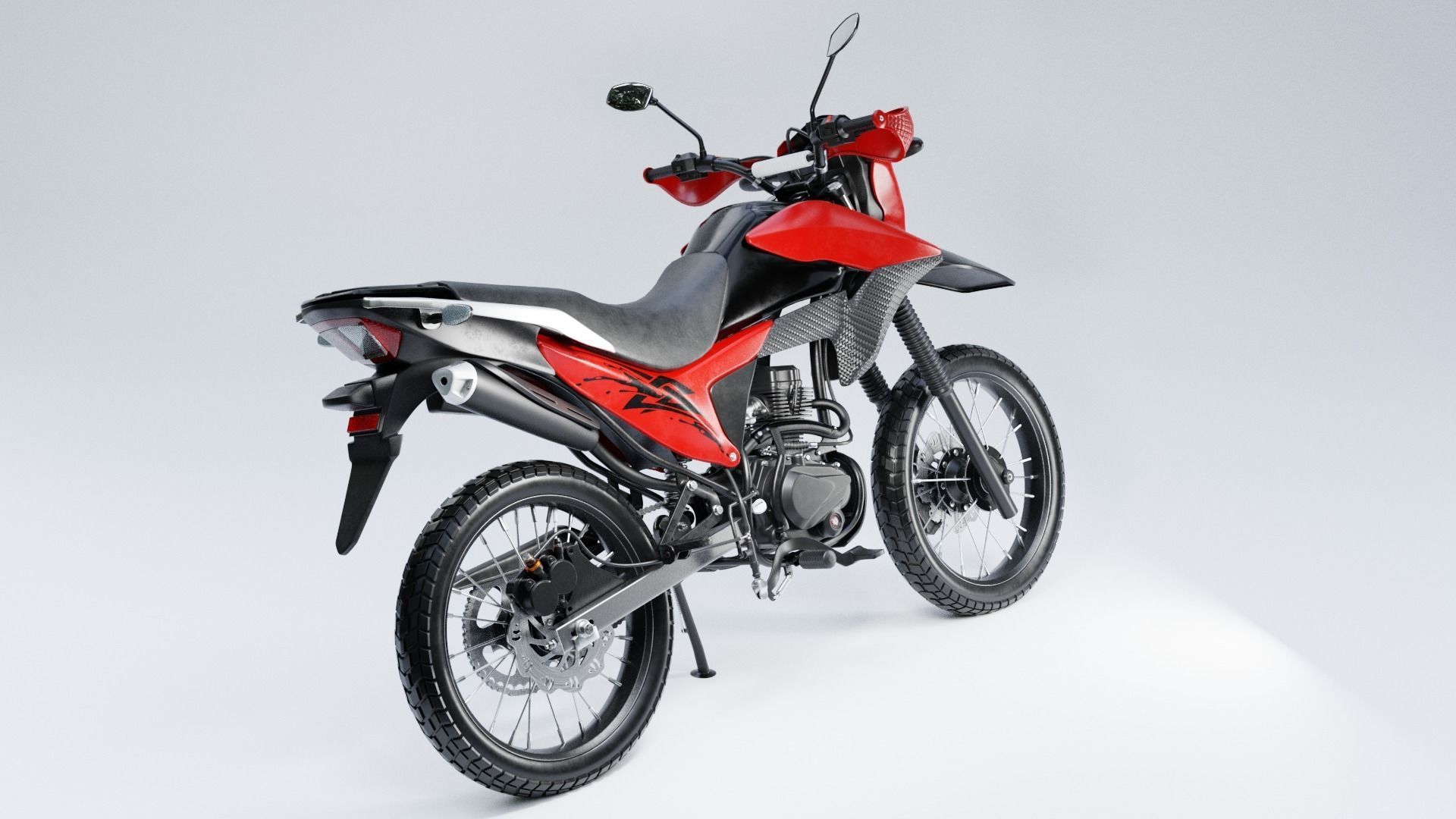 MOTORBIKE Low-poly 3D model_4