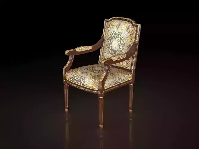 Persian-Inspired Ornate Armchair