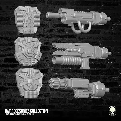 Bat Accesories Kit V2 3D printable File For Action Figures 3D print model