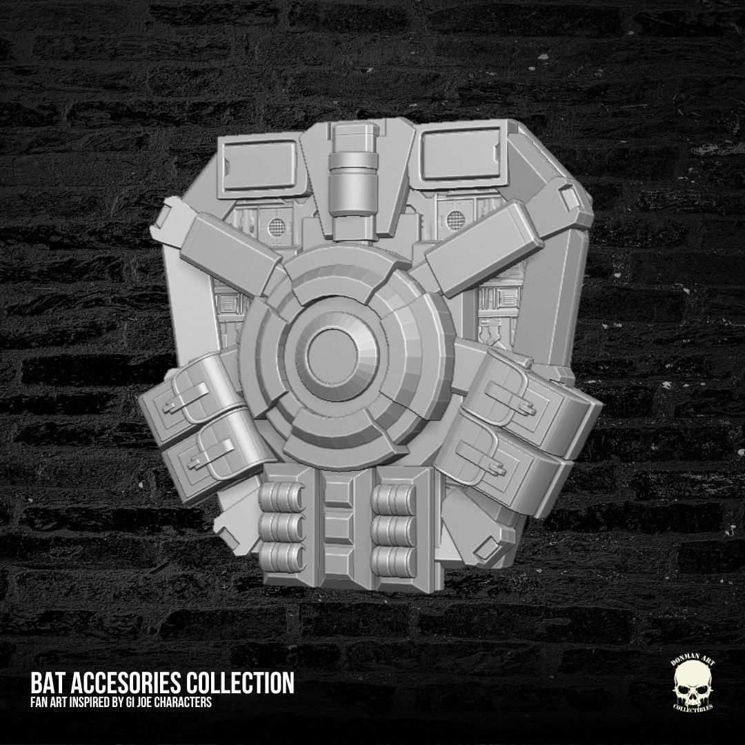 Bat Accesories Kit V2 3D printable File For Action Figures 3D print model_10