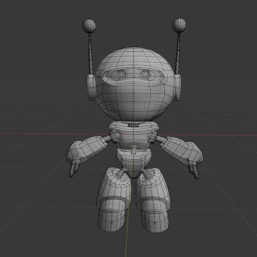 Mascote Robo 3D 3D model_2