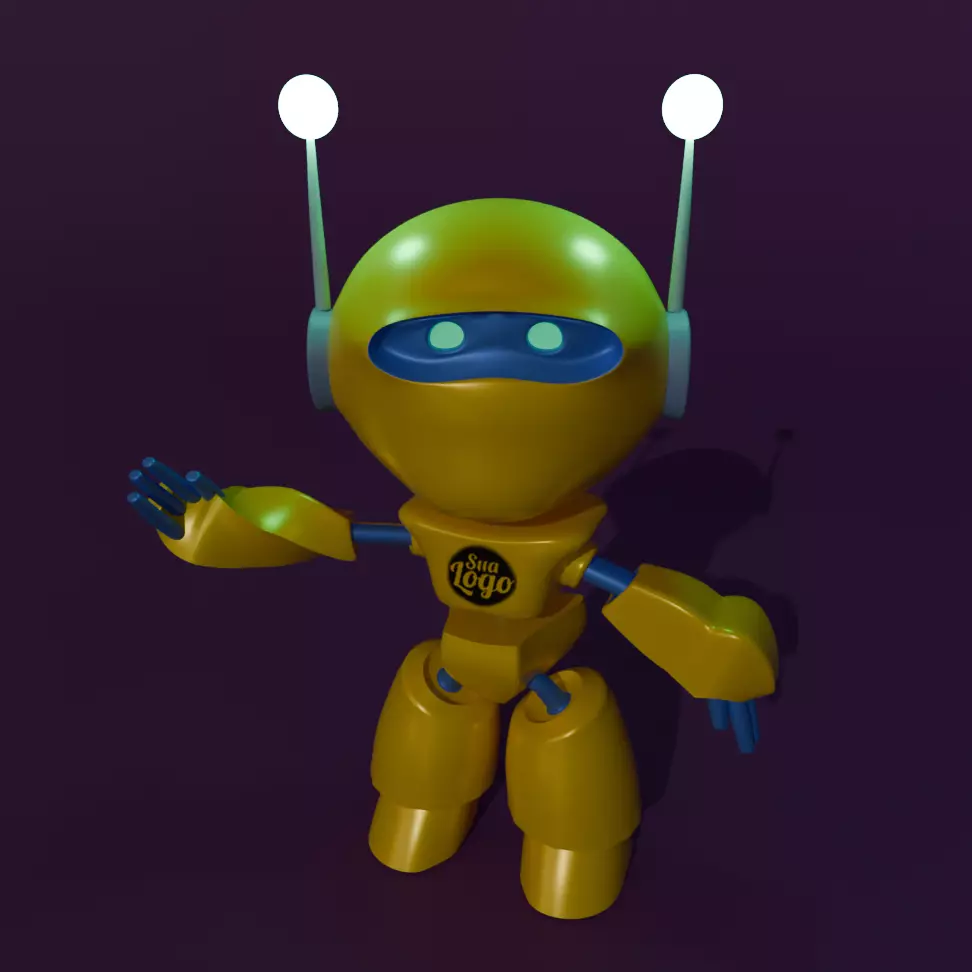 Mascote Robo 3D 3D model_0