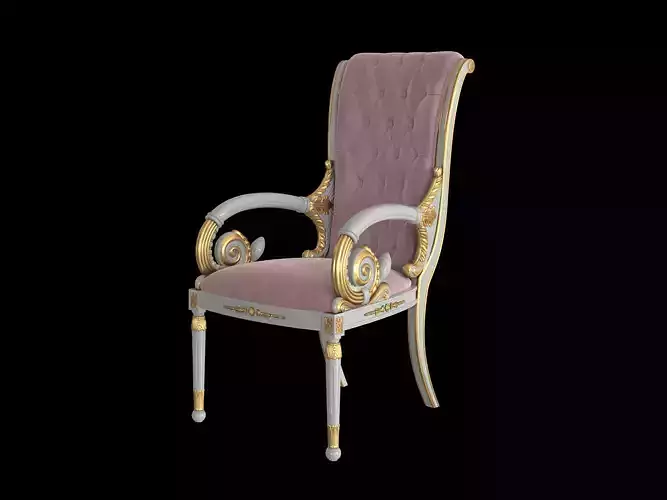 Classy Armrest Chair 3D model