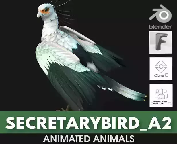 SecretaryBird A2 3D model
