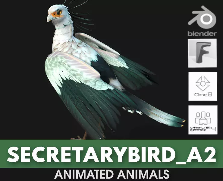 SecretaryBird A2 3D model_0