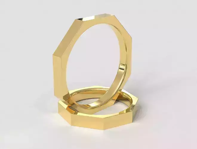 Hexagonal Wedding Band