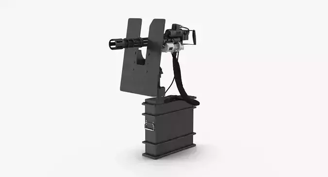 Minigun M134 Clean Low-poly 3D model
