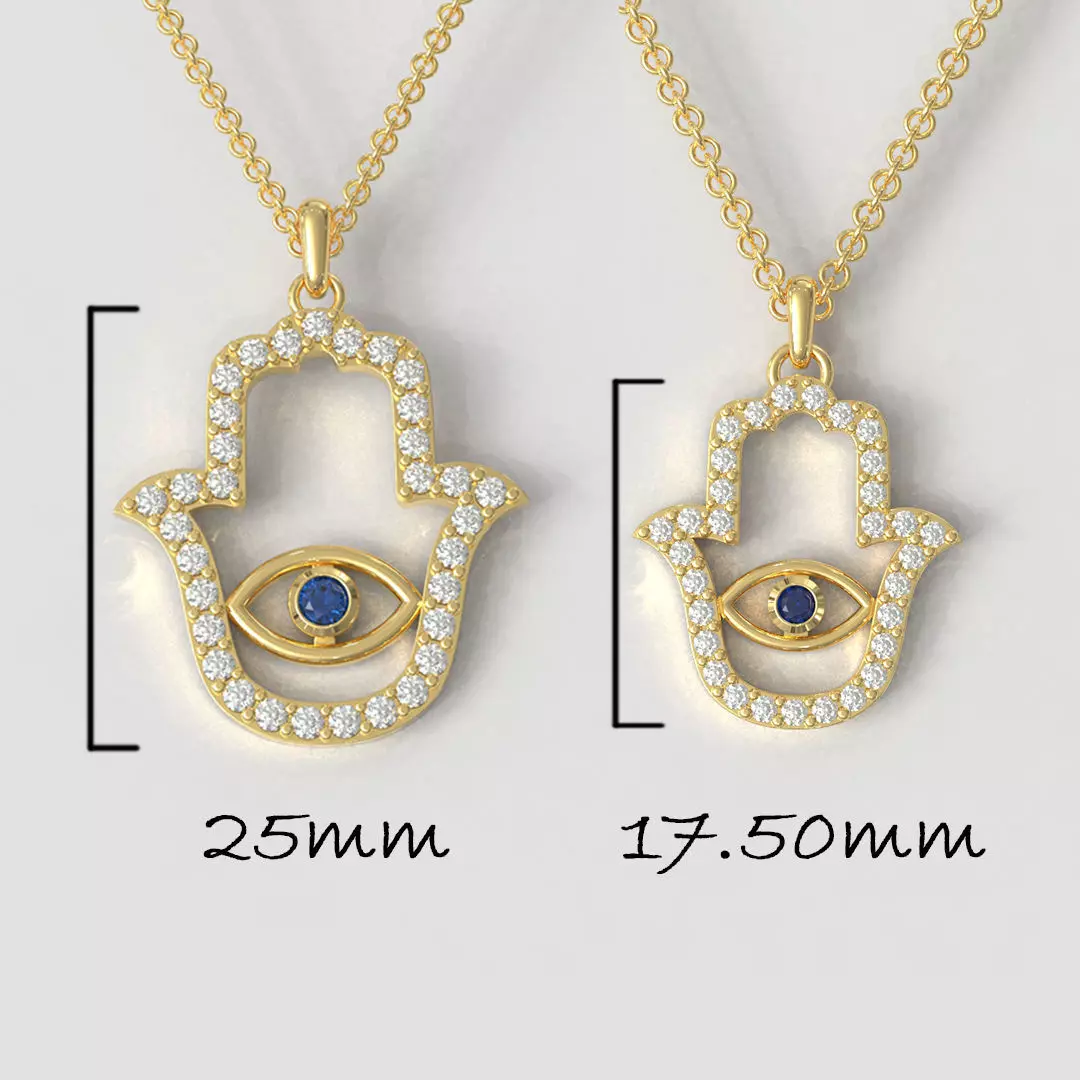 Hamsa Pendants - 2 Sizes 3D Model Collection_0