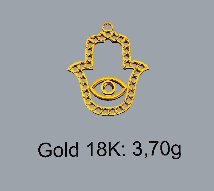 Hamsa Pendants - 2 Sizes 3D Model Collection_4