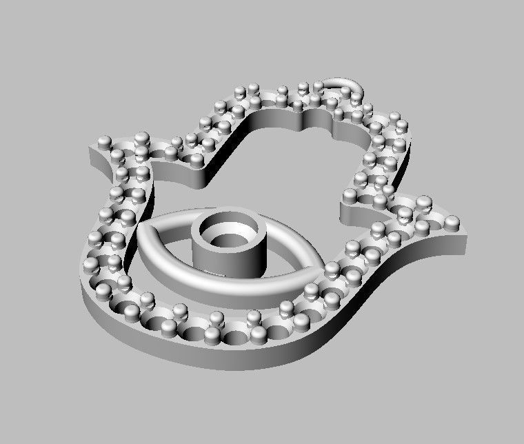 Hamsa Pendants - 2 Sizes 3D Model Collection_19