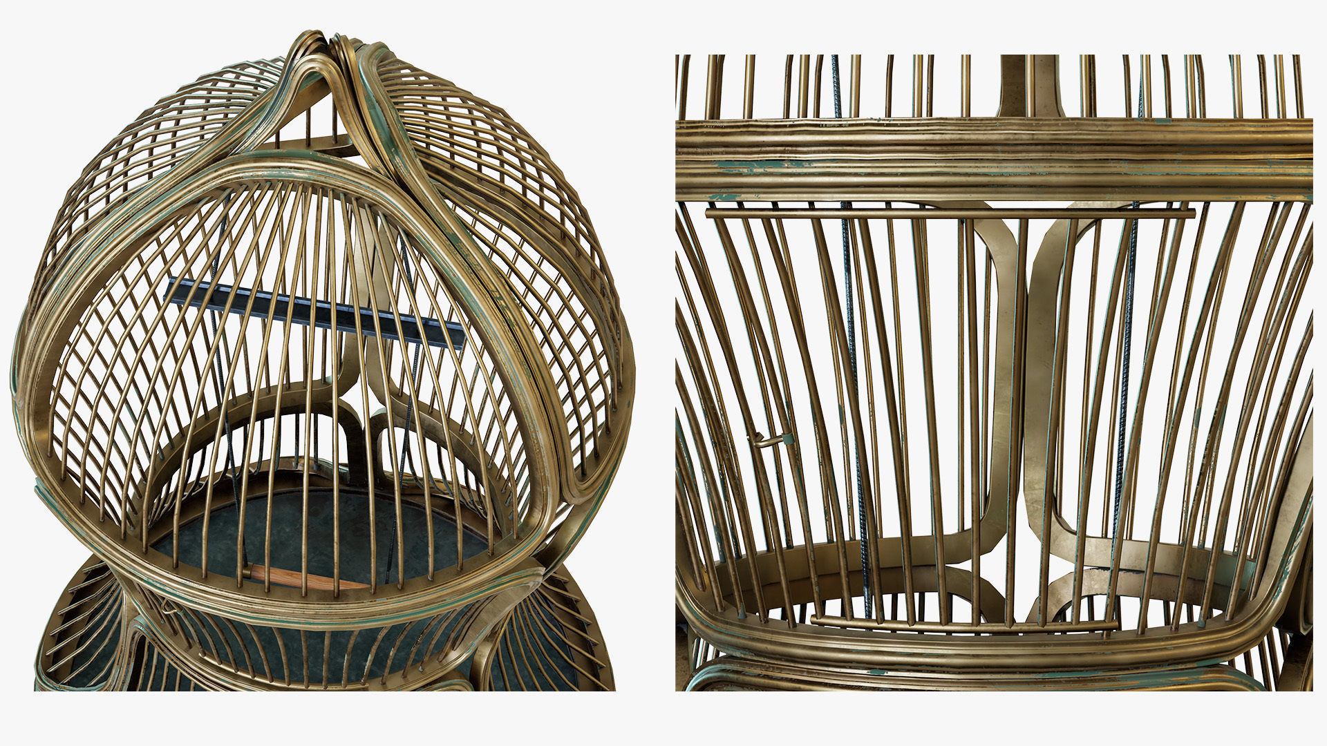 Birdcage Victorian Low-poly 3D model_2