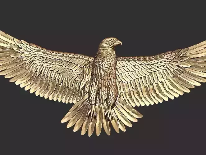 Eagle open wings - wall relief