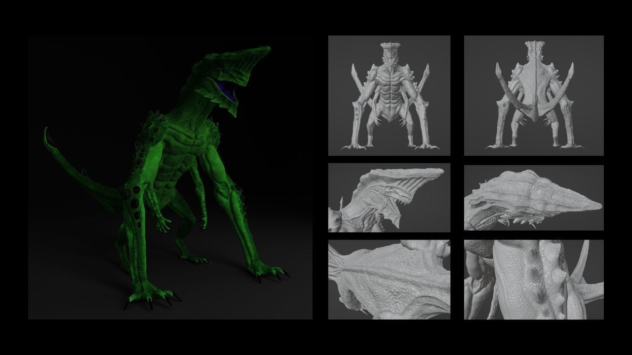 3D Print Jungle Crawler Creature Figure 3D print model_1