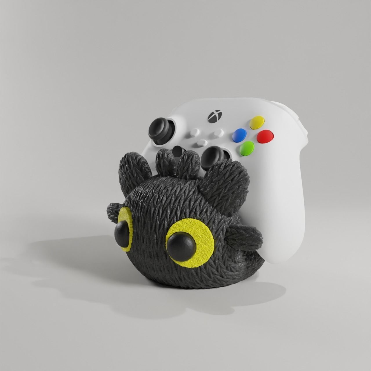TOOTHLESS CROCHET CONTROLLER HOLDER - JOYSTICK - KNITTED 3D print model_1