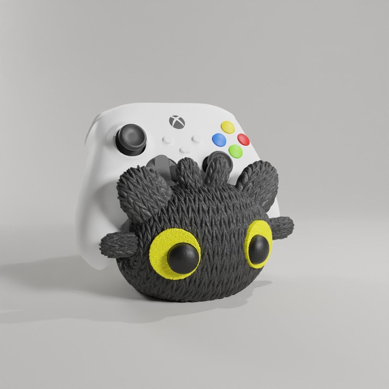 TOOTHLESS CROCHET CONTROLLER HOLDER - JOYSTICK - KNITTED 3D print model_2