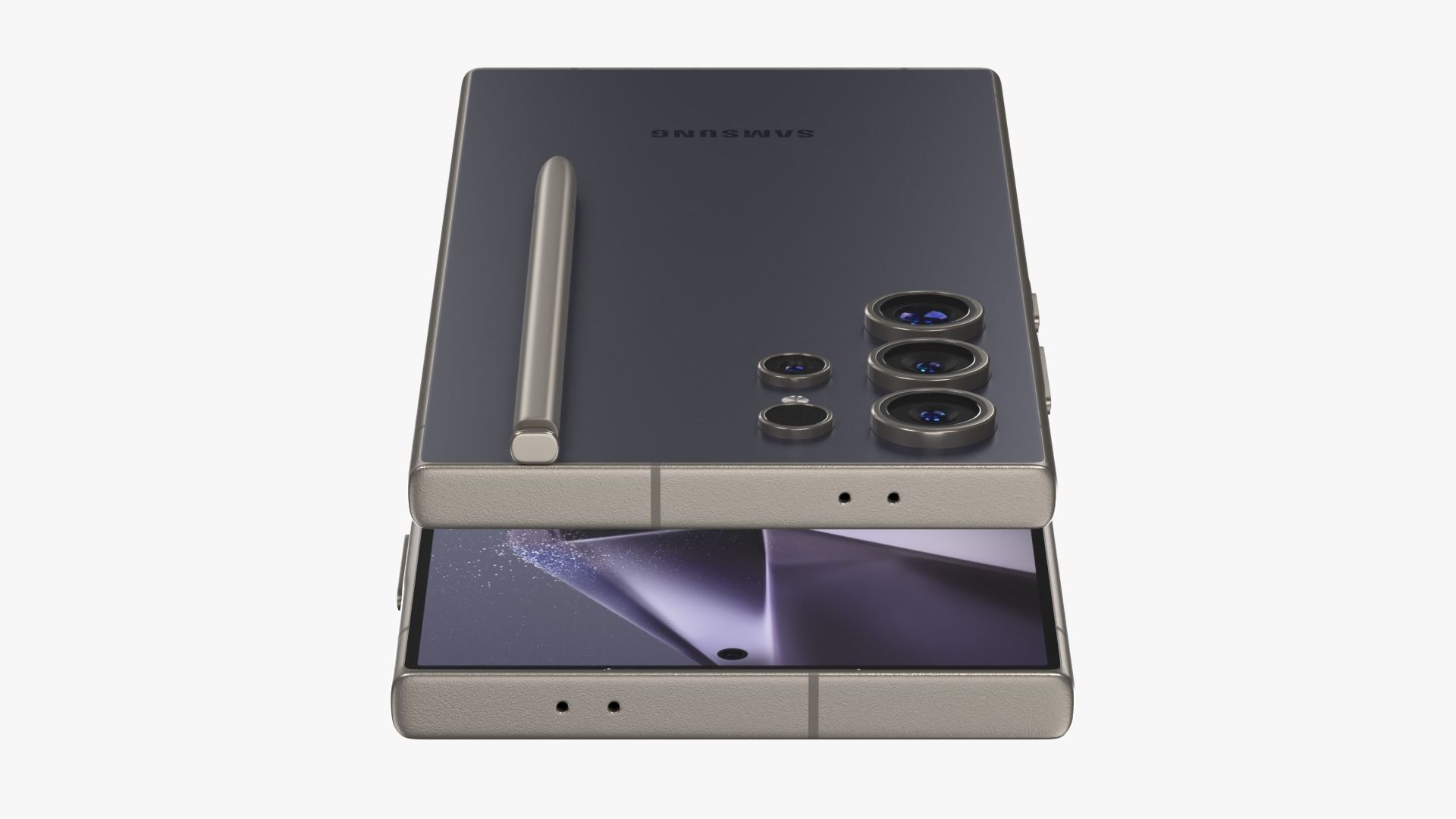 Samsung Galaxy S24 Ultra Titanium Violet Low-poly 3D model_7