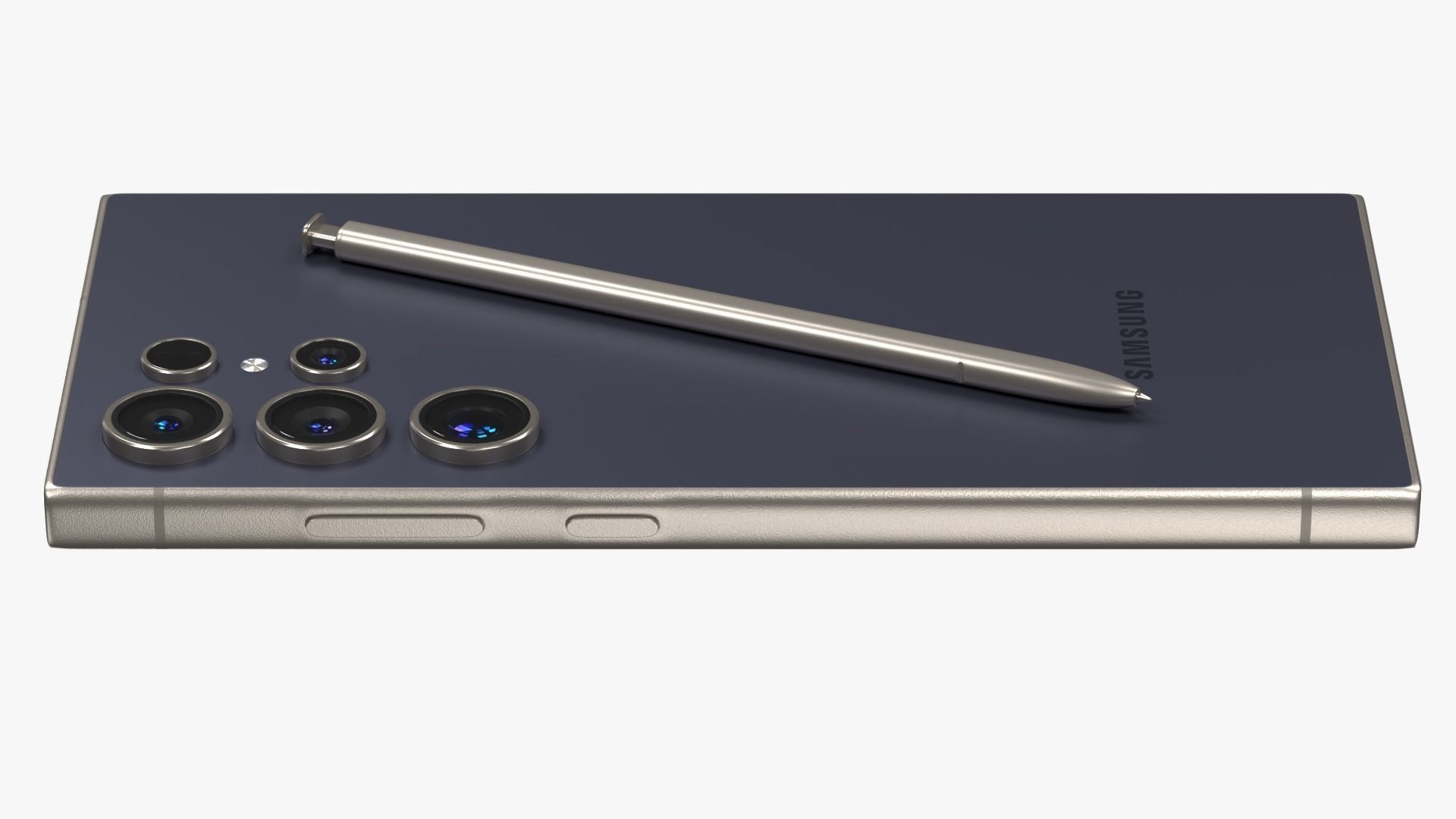 Samsung Galaxy S24 Ultra Titanium Violet Low-poly 3D model_4