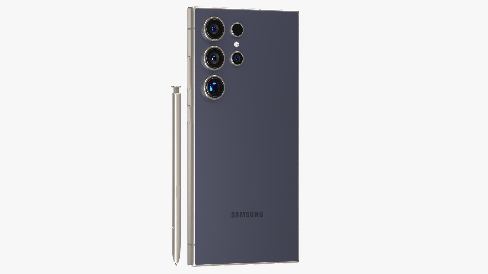 Samsung Galaxy S24 Ultra Titanium Violet Low-poly 3D model_11