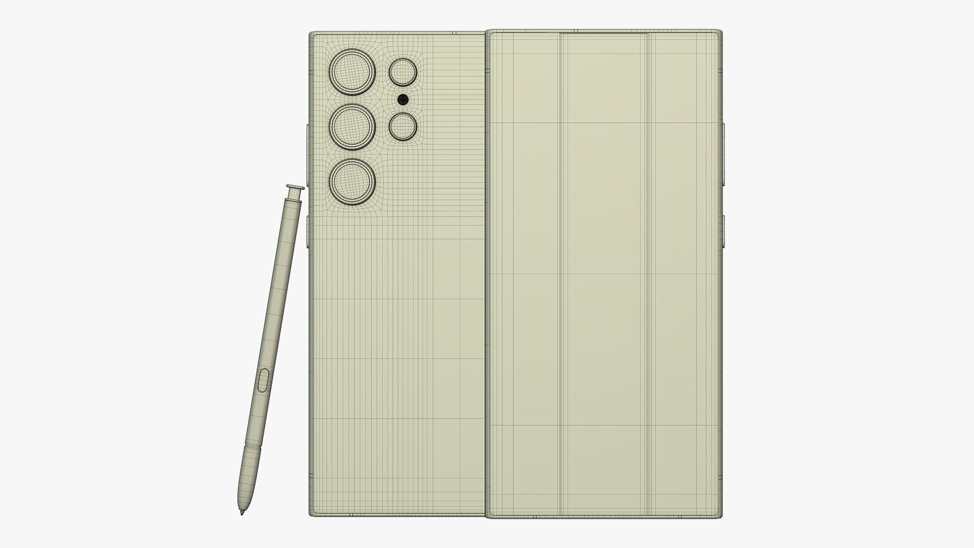 Samsung Galaxy S24 Ultra Titanium Violet Low-poly 3D model_14