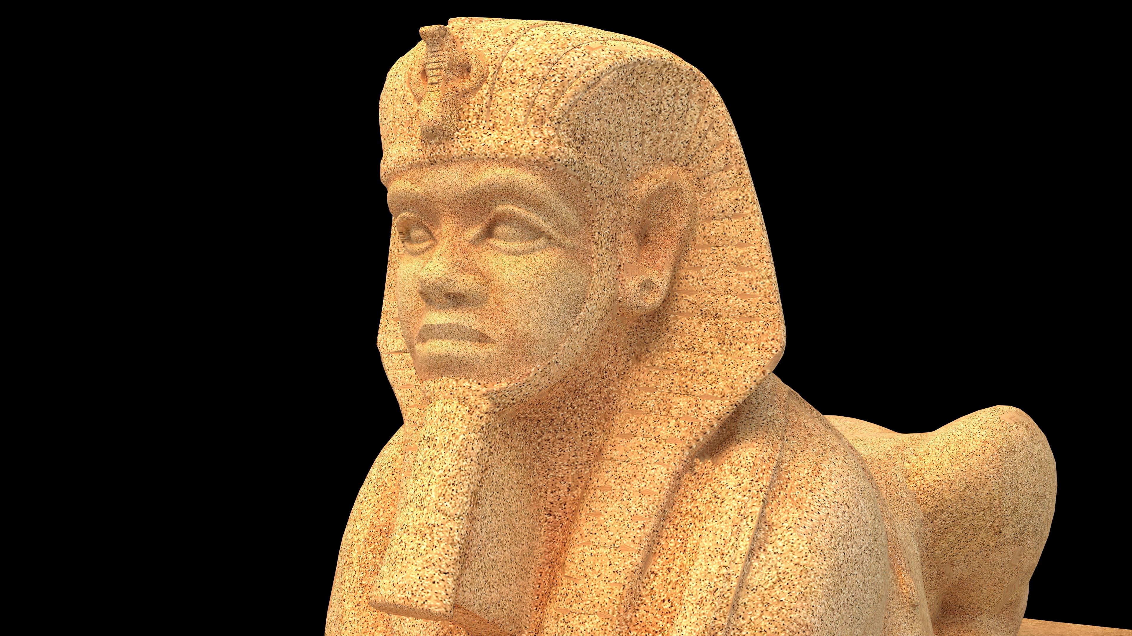 Ancient Egyptian Sphinx 4K Low-poly 3D model_2