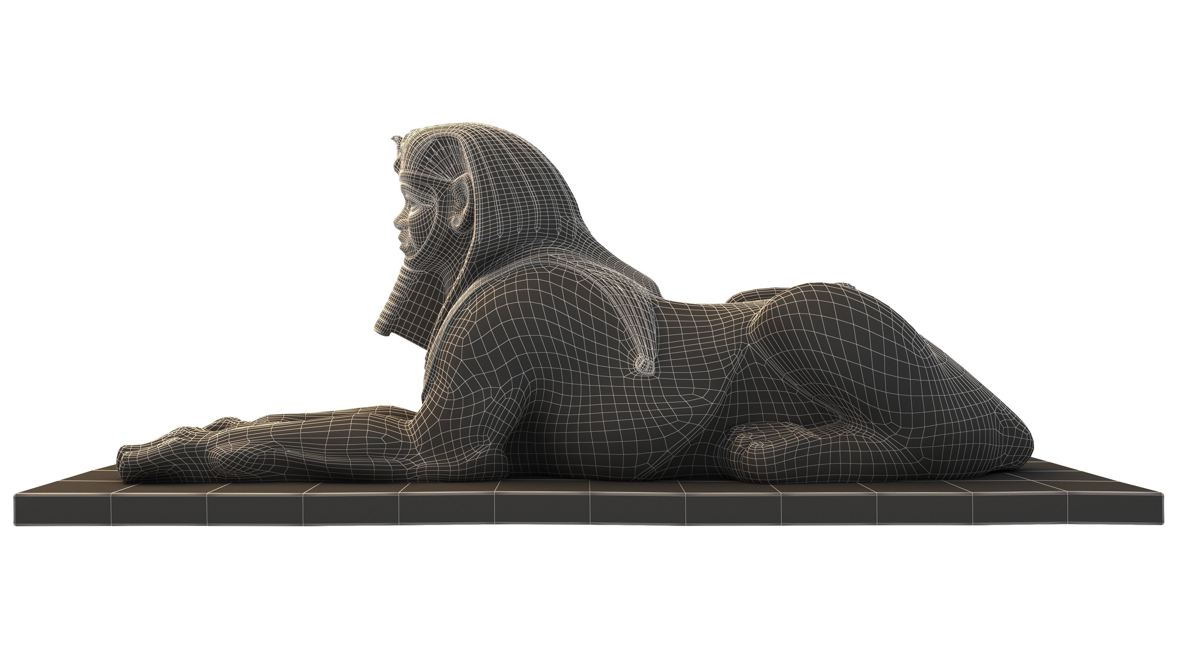 Ancient Egyptian Sphinx 4K Low-poly 3D model_14