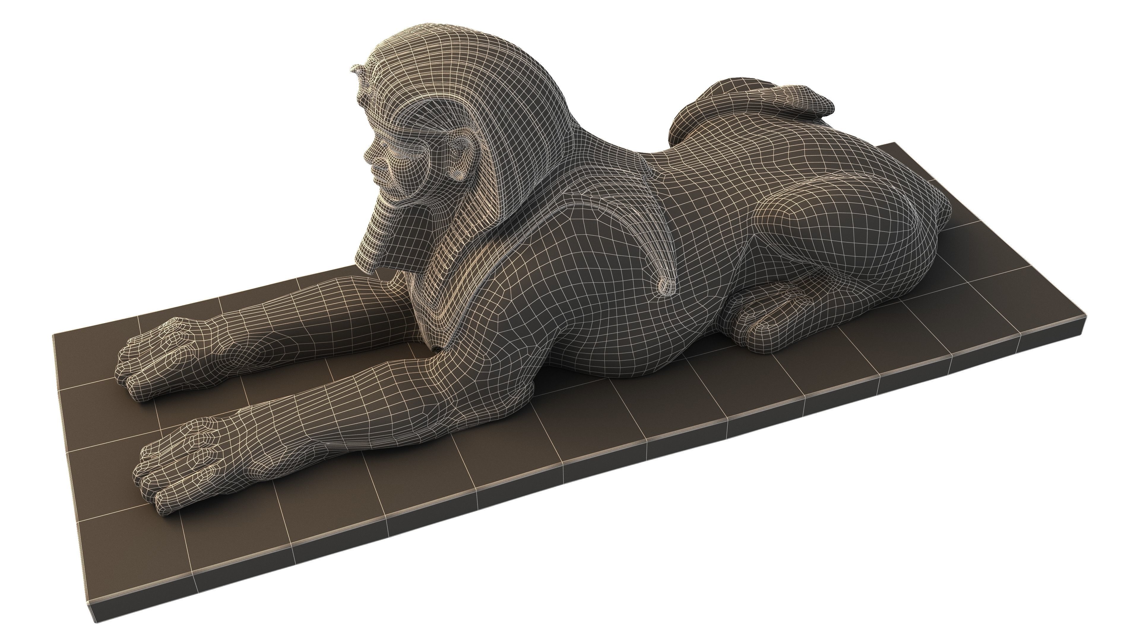 Ancient Egyptian Sphinx 4K Low-poly 3D model_11