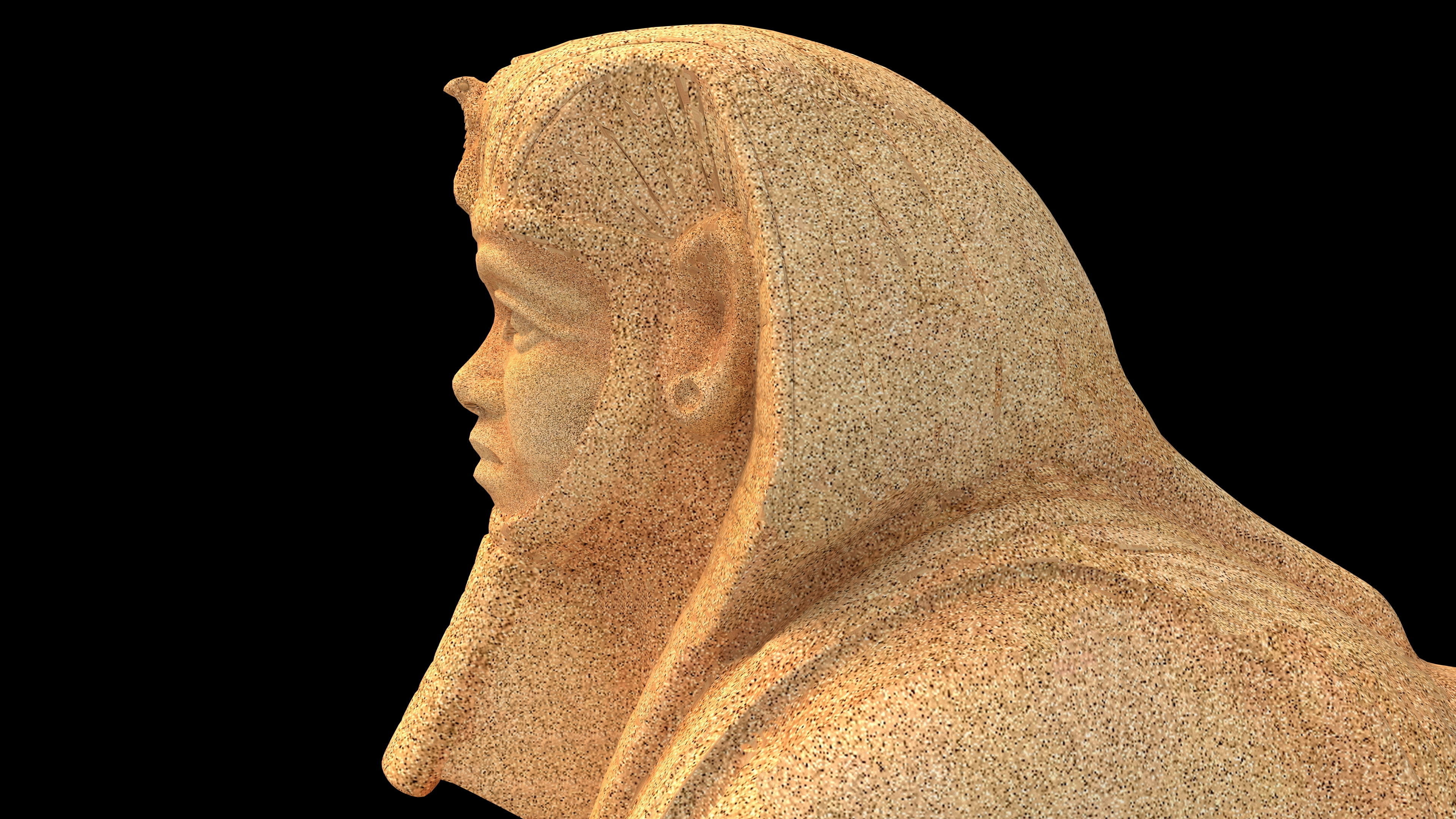 Ancient Egyptian Sphinx 4K Low-poly 3D model_6