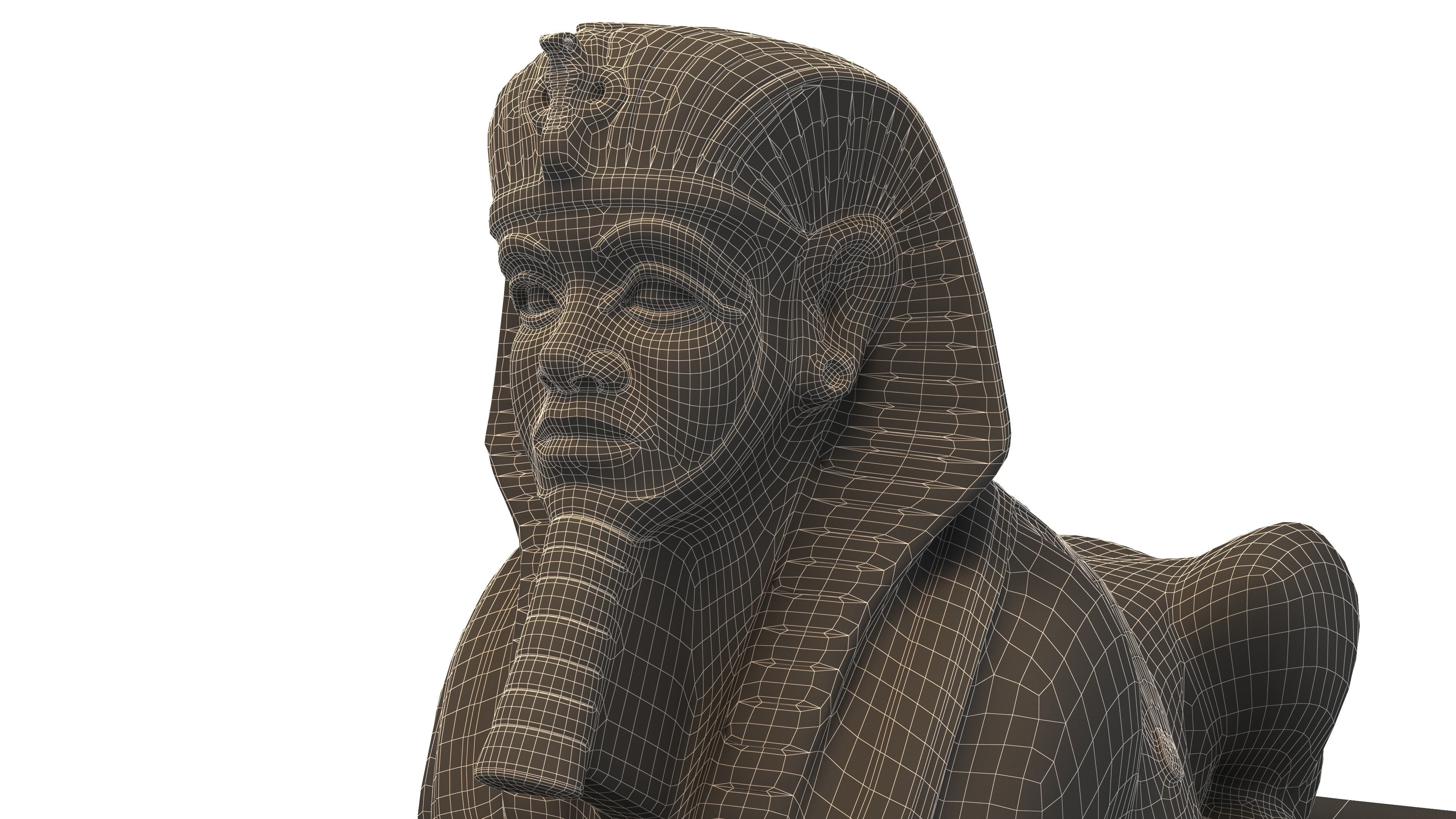 Ancient Egyptian Sphinx 4K Low-poly 3D model_12
