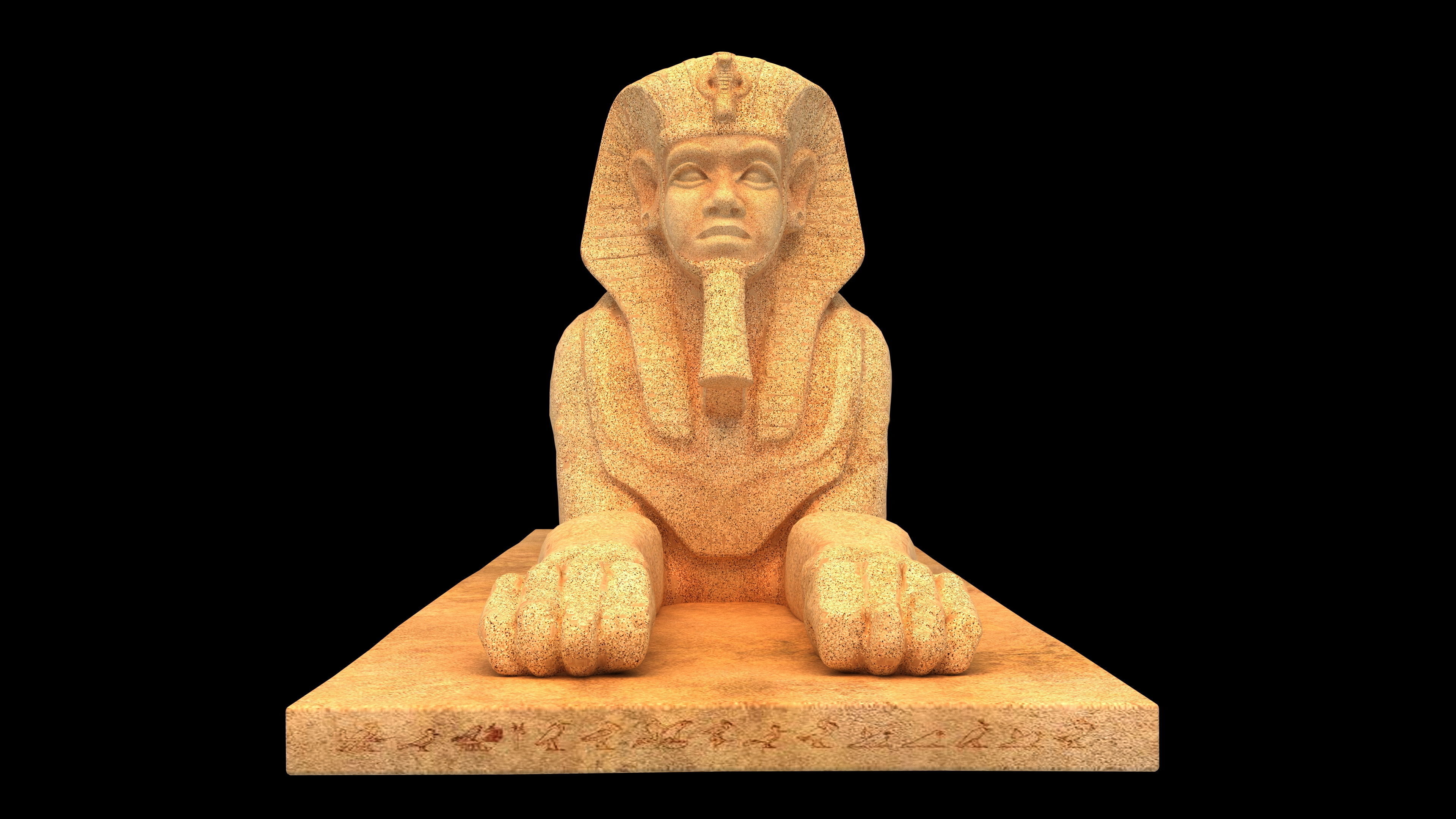 Ancient Egyptian Sphinx 4K Low-poly 3D model_5