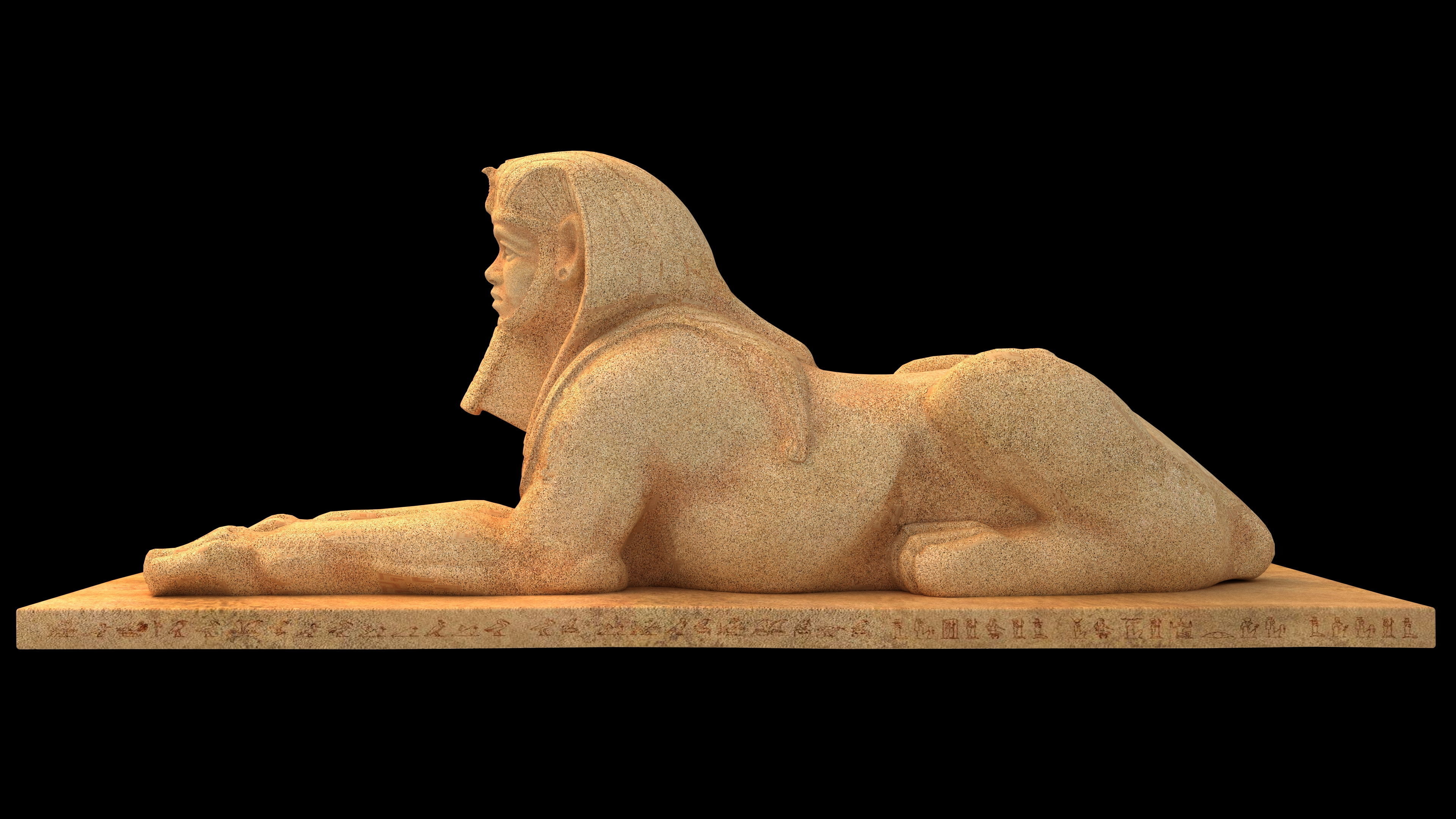 Ancient Egyptian Sphinx 4K Low-poly 3D model_1