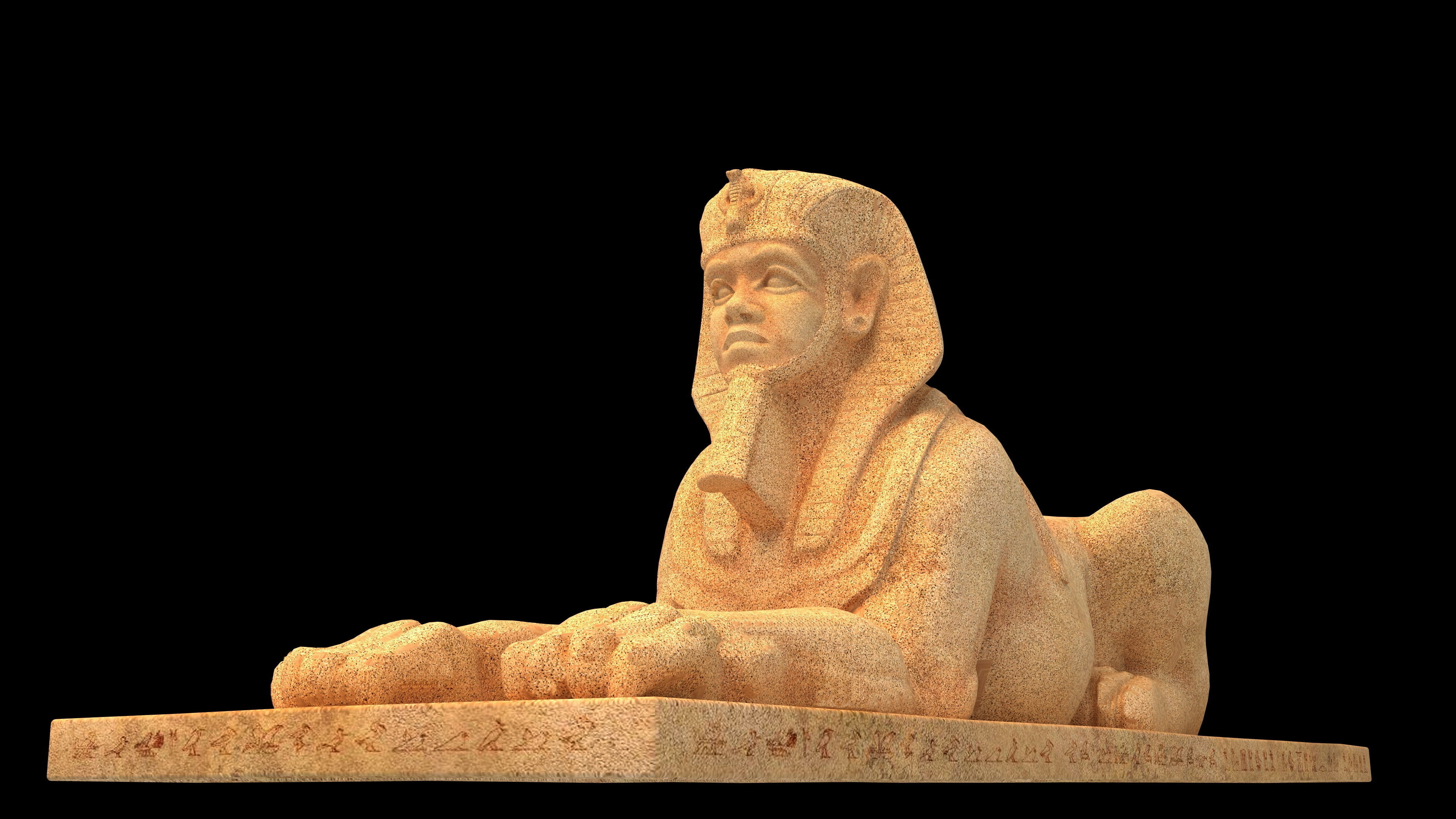 Ancient Egyptian Sphinx 4K Low-poly 3D model_9